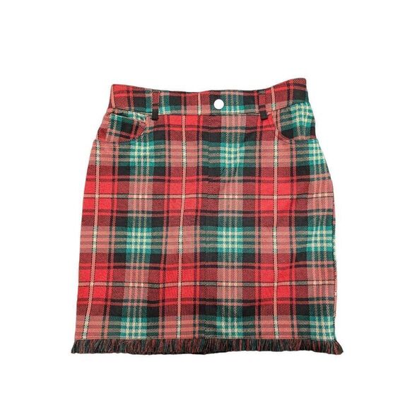 Cato Green and Red Skirt Women's Small - Picture 1 of 6
